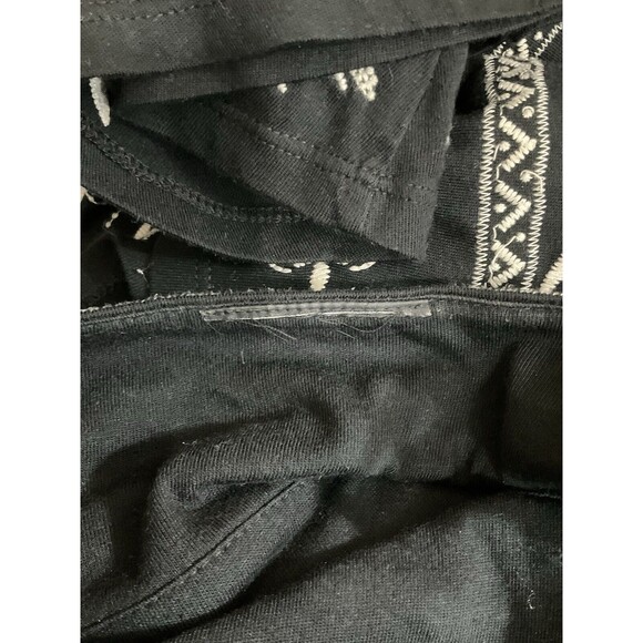 Womens Embroidered Floral Knee Length Dress S Black Fairy Grunge Boho Festival - Picture 7 of 7